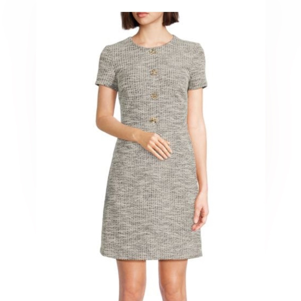 Karl Lagerfeld Black and White Tweed Dress Size 12 EUC